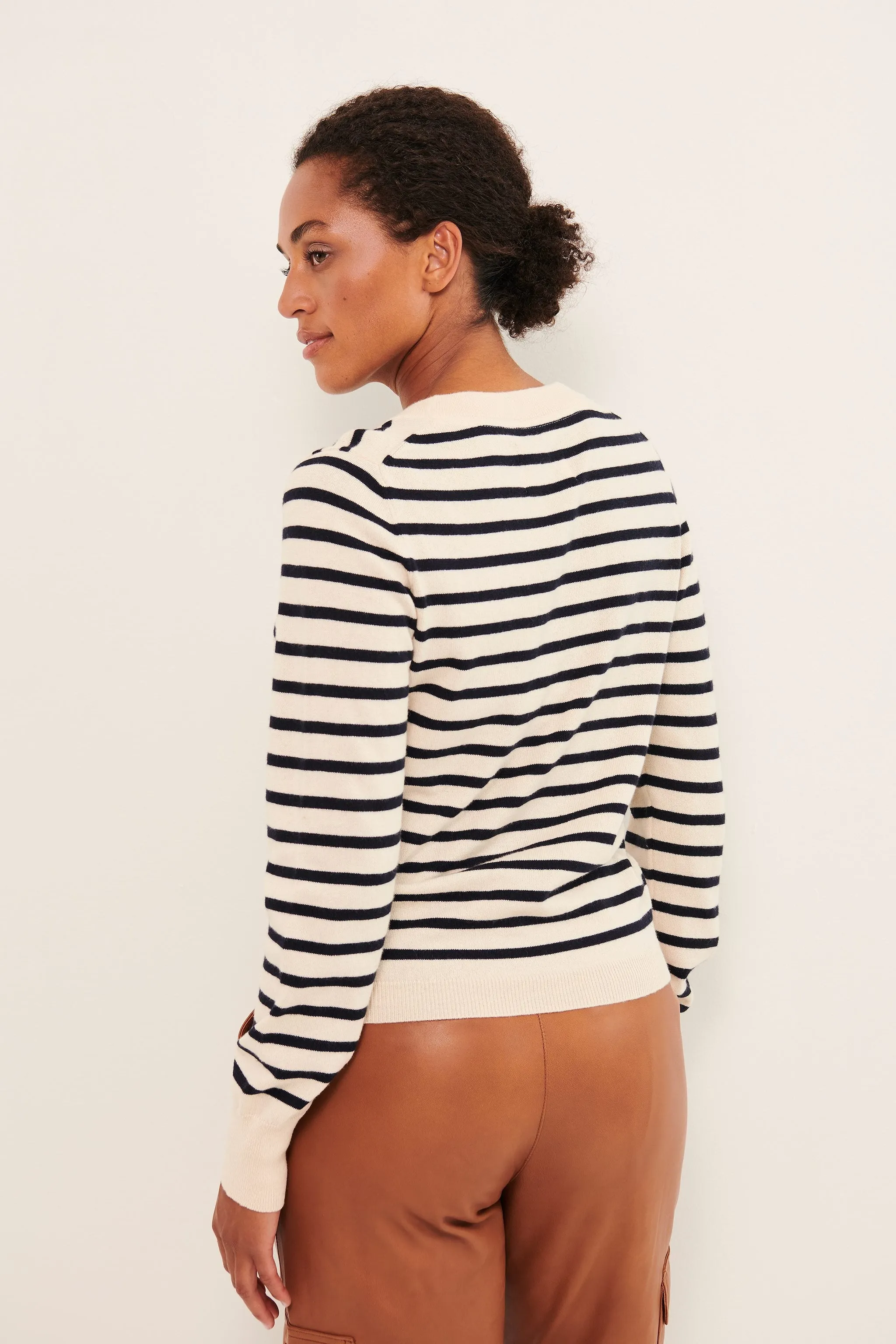 Part Two Gertie Pullover (Navy Stripe)