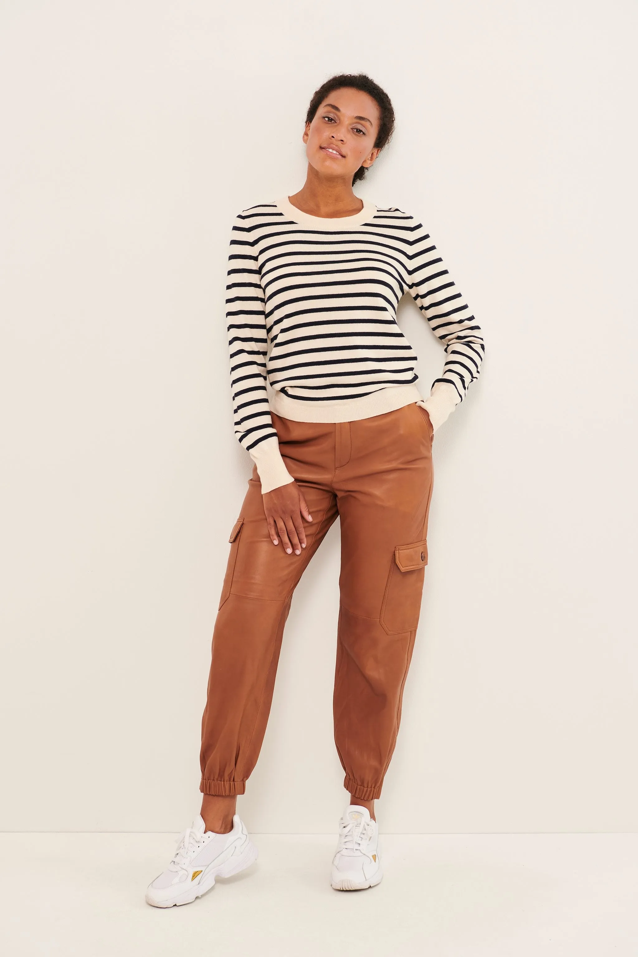 Part Two Gertie Pullover (Navy Stripe)