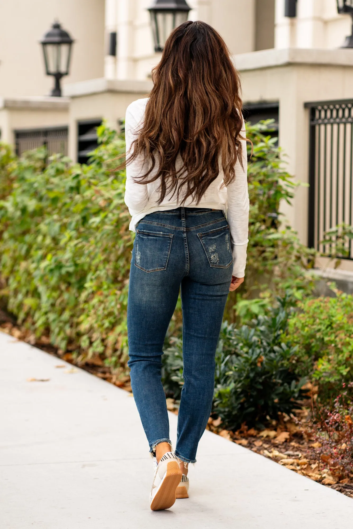 Plus Size Evansville Mid Rise Distressed Relaxed Fit