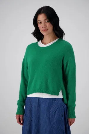 Portland Sweater Emerald Green in Angora