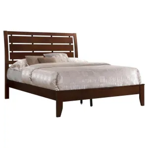 Queen Panel Bed in Rich Merlot