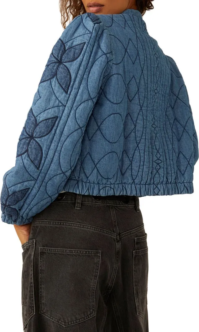 Quinn Quilted Jacket in Indigo