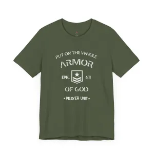 "Armor of God Christian T-Shirt - Ephesians 6:11 Prayer Unit Tee for Men"
