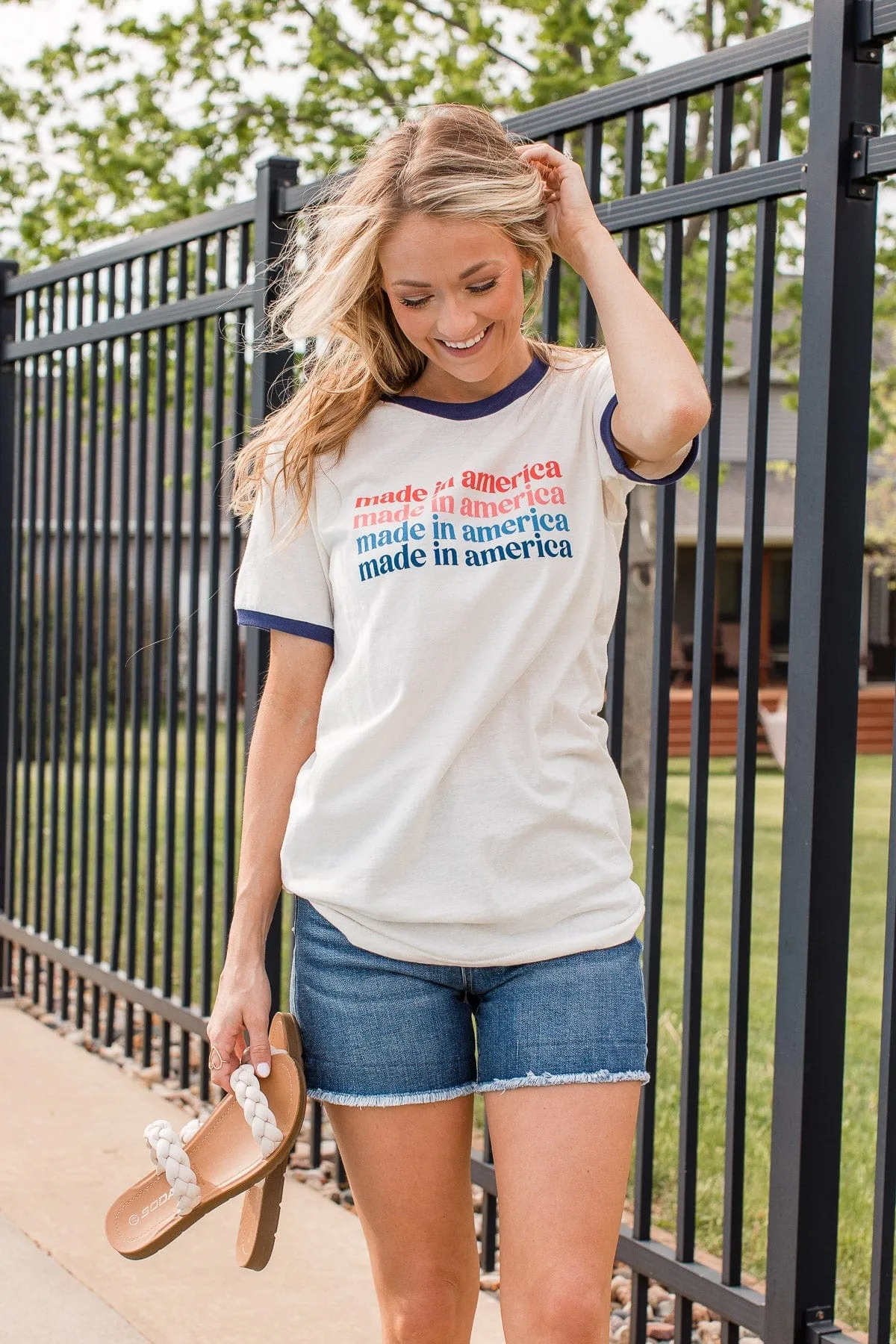 "Made In America" Graphic Tee- Ivory