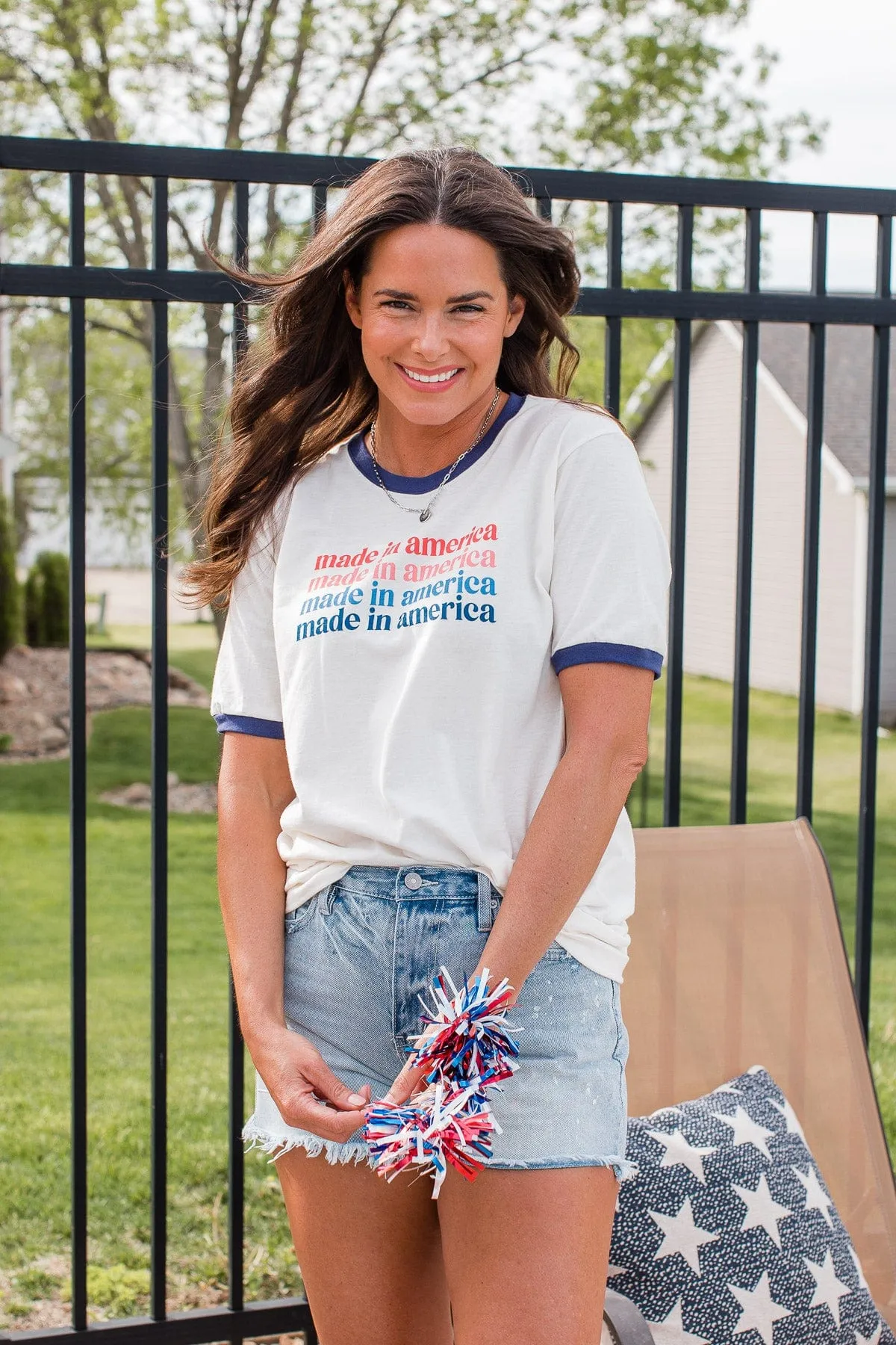 "Made In America" Graphic Tee- Ivory