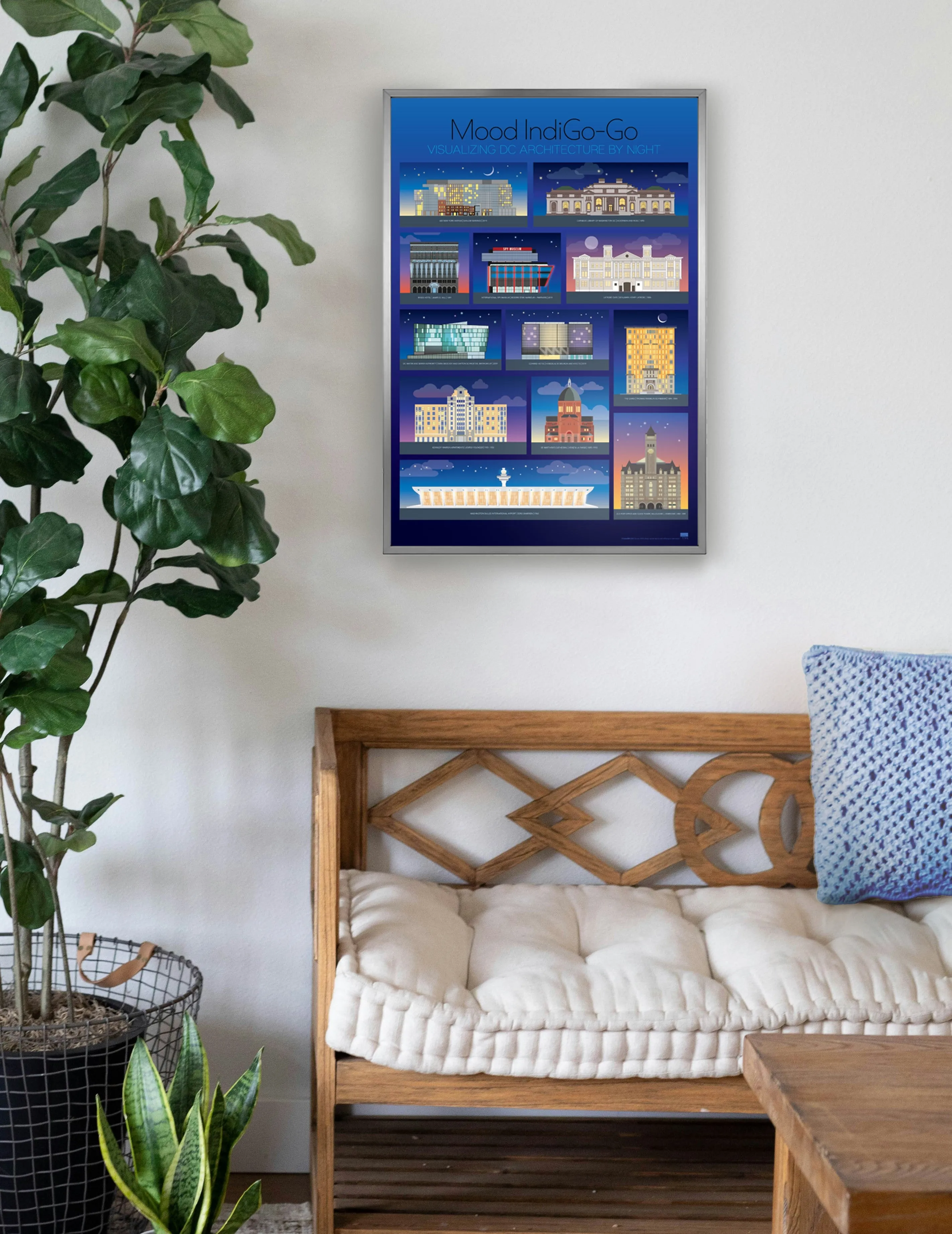 "Mood IndiGo-Go" Minimalist Architecture Poster - Signed Limited Edition