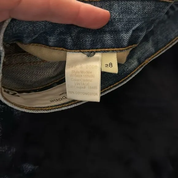 Rag &amp; Bone Denim Shorts Torti Vintage 28