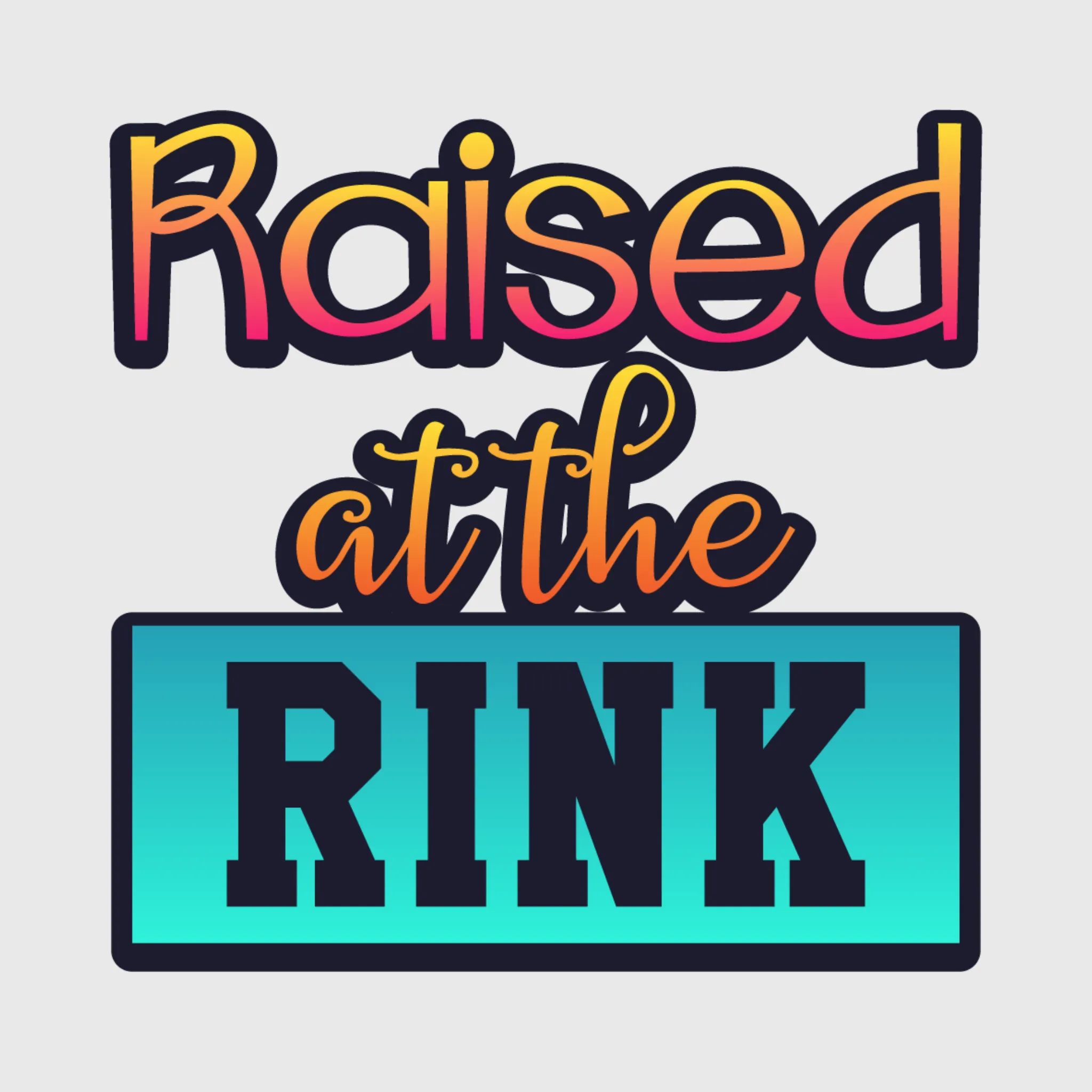 Raised at the Rink Bold Transfer