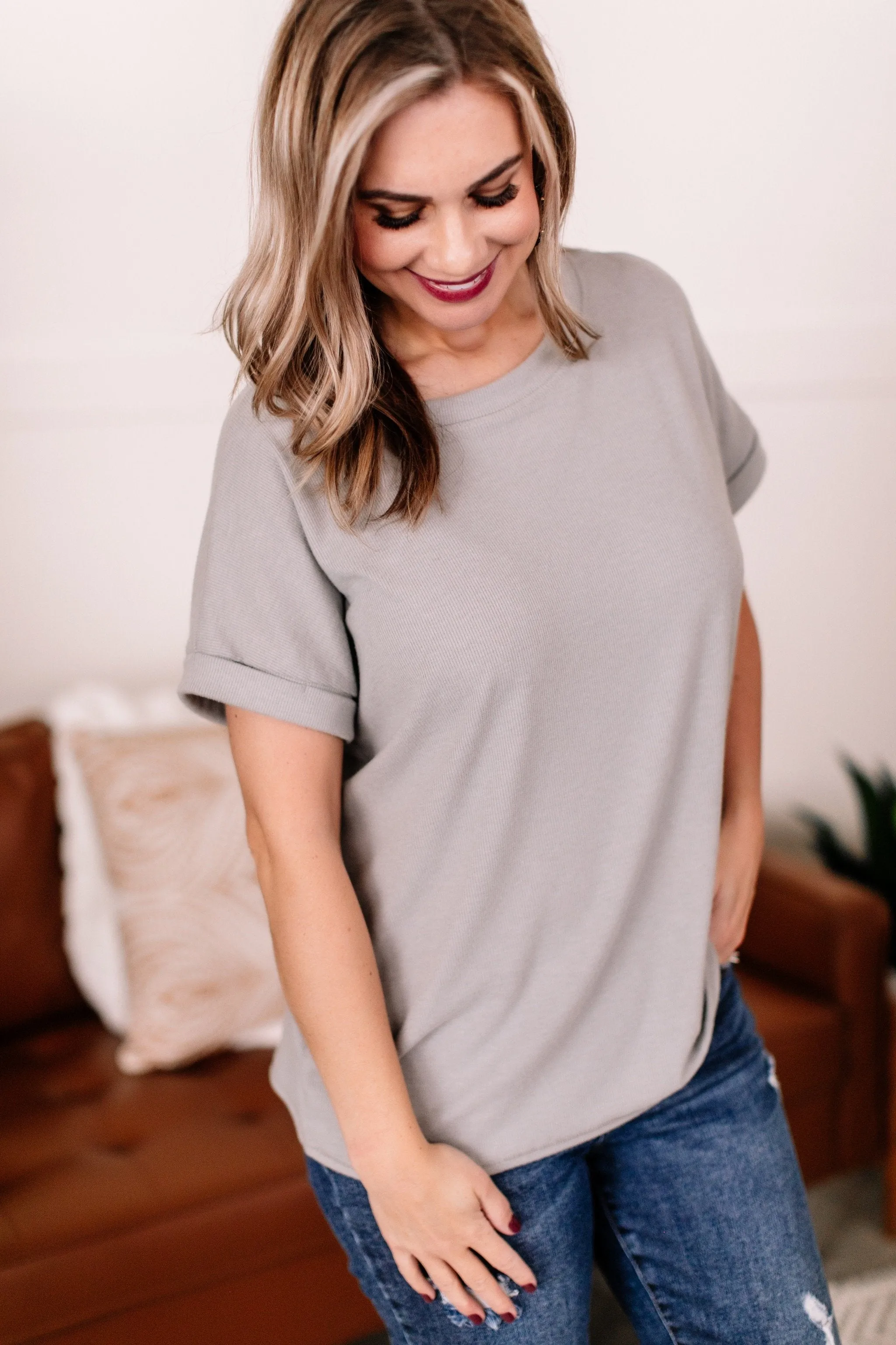 Ray Of Light Tee In Morning Dove