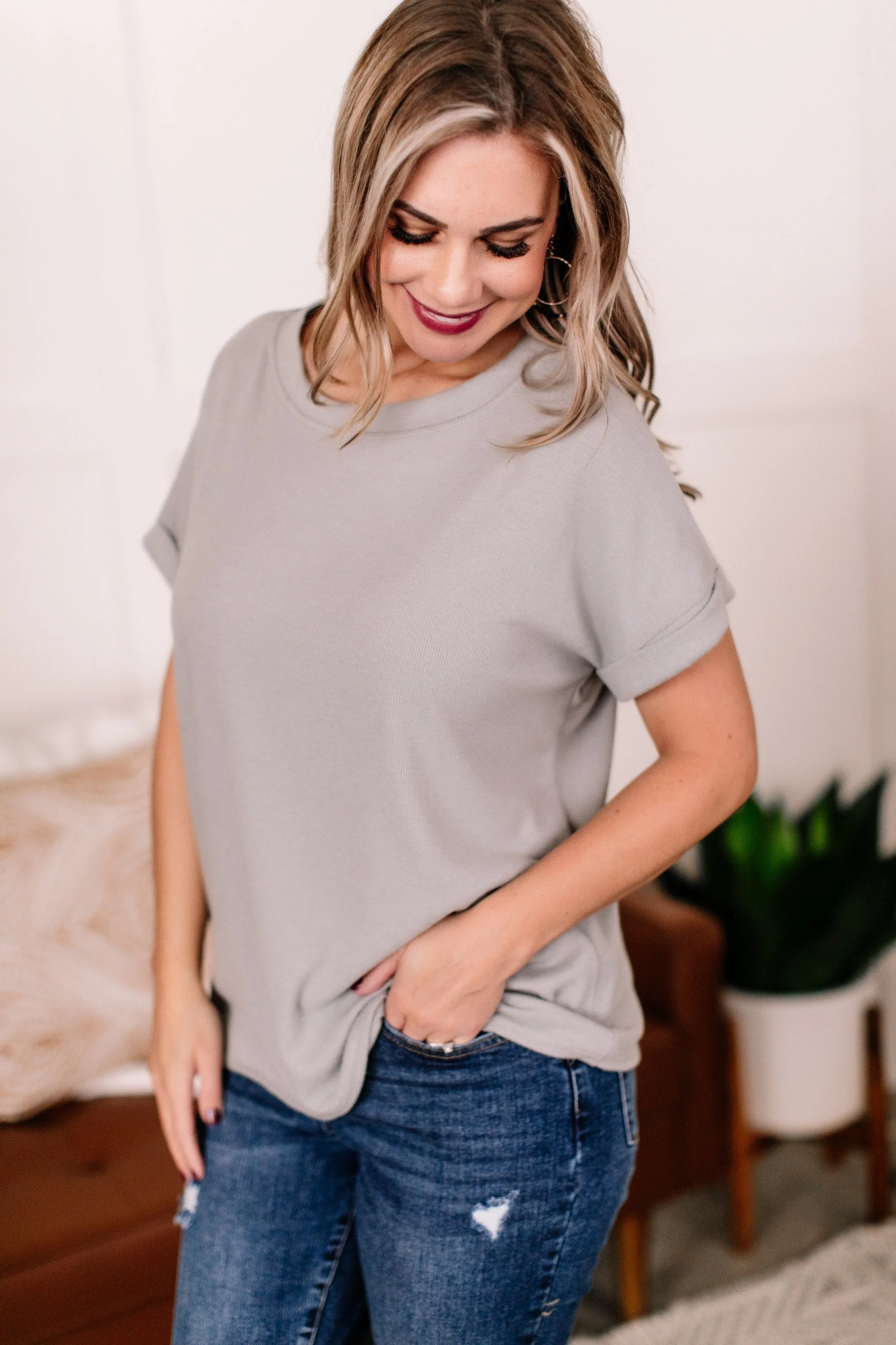 Ray Of Light Tee In Morning Dove