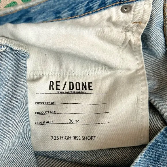 Re/Done 70’s High Rise Short, size 28