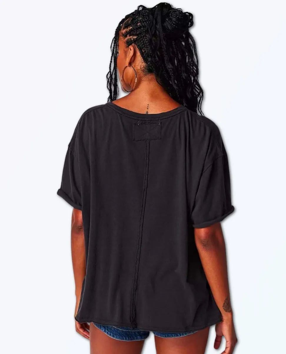 Restocked Nina Short Sleeve Tee Black