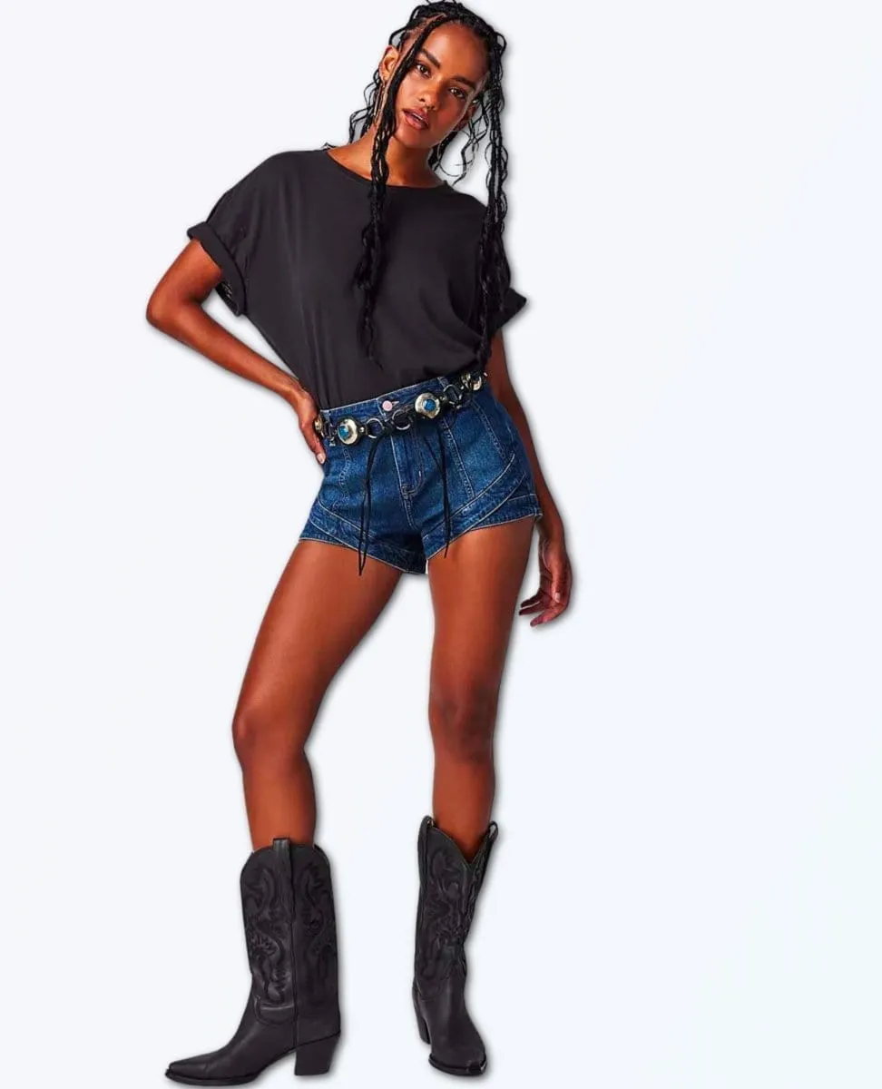 Restocked Nina Short Sleeve Tee Black