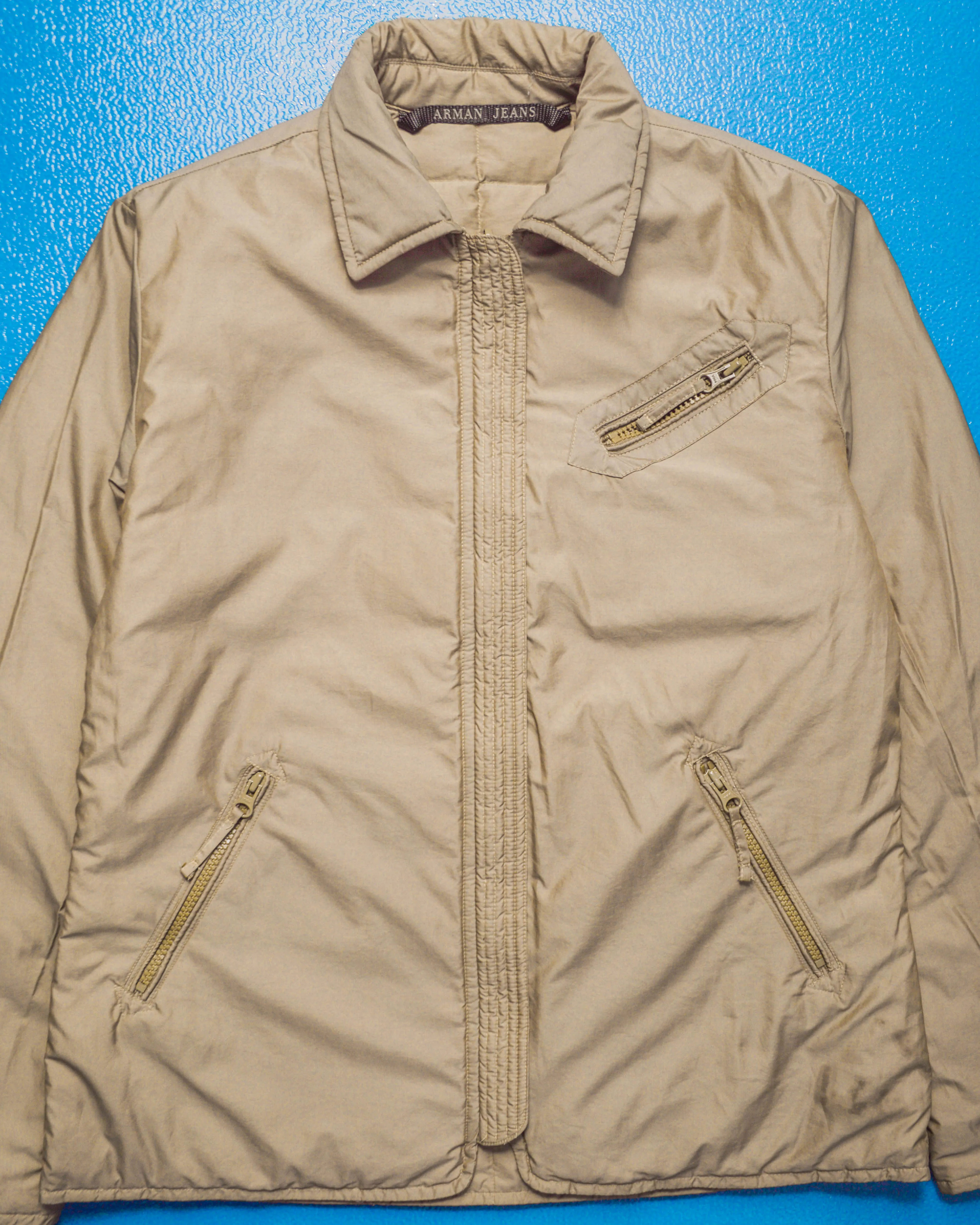 Reversible Square Quilted Beige Jacket (~S~)