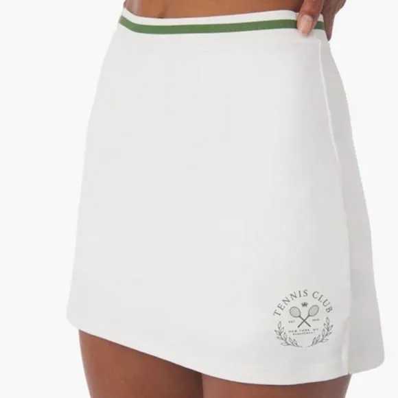 Revolve WeWoreWhat Active Skort Optic White/Court Green Size XLarge BNWT