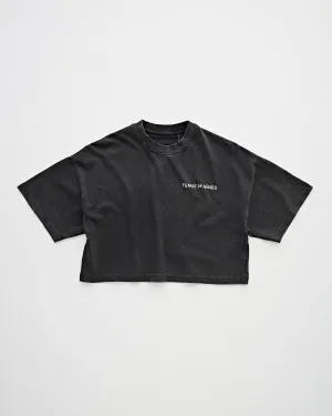 Roxy Oversized Cropped Tee Vintage Black