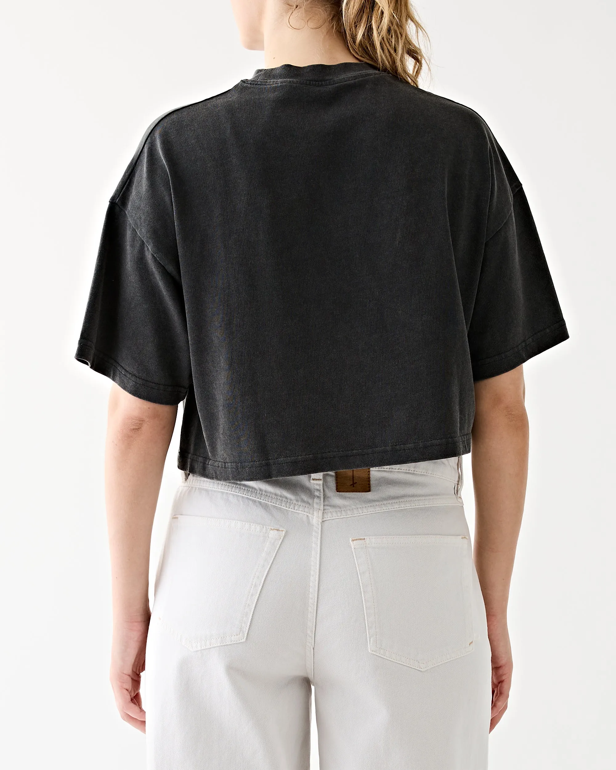 Roxy Oversized Cropped Tee Vintage Black