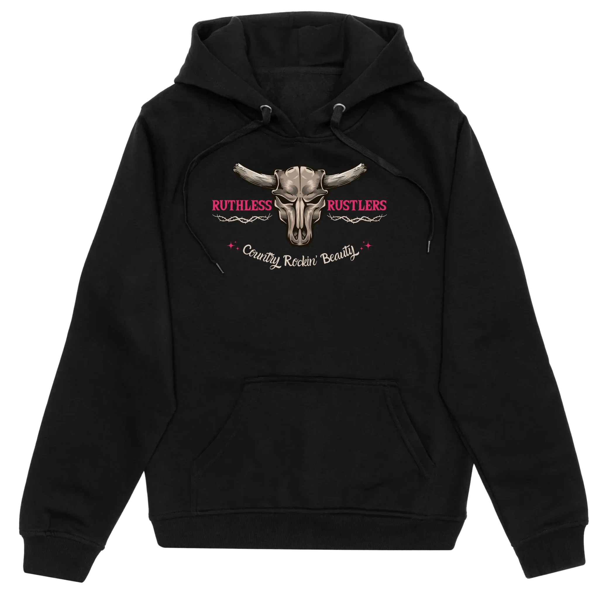 Ruthless Rustlers Country Rockin Beauty Hoodie | Black