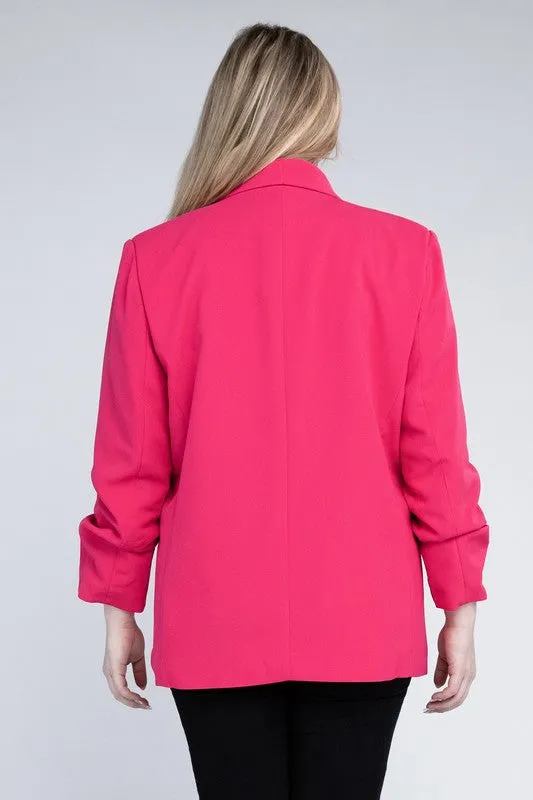 Shawl Lapel Blazer (Various Colors), eesome (Plus Only)