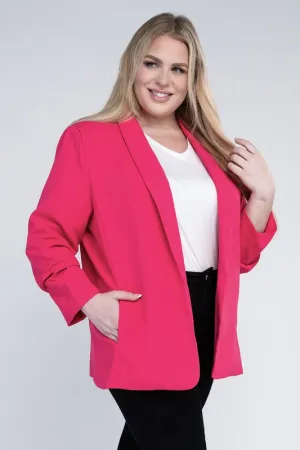 Shawl Lapel Blazer (Various Colors), eesome (Plus Only)