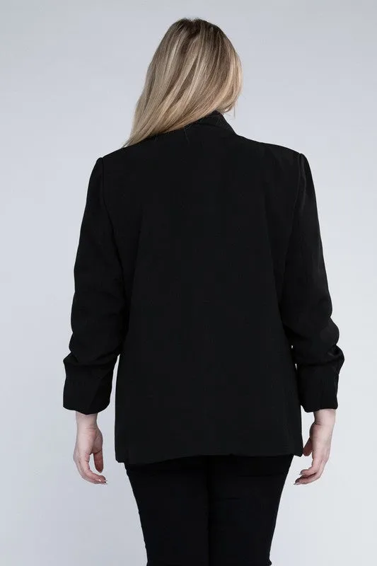Shawl Lapel Blazer (Various Colors), eesome (Plus Only)