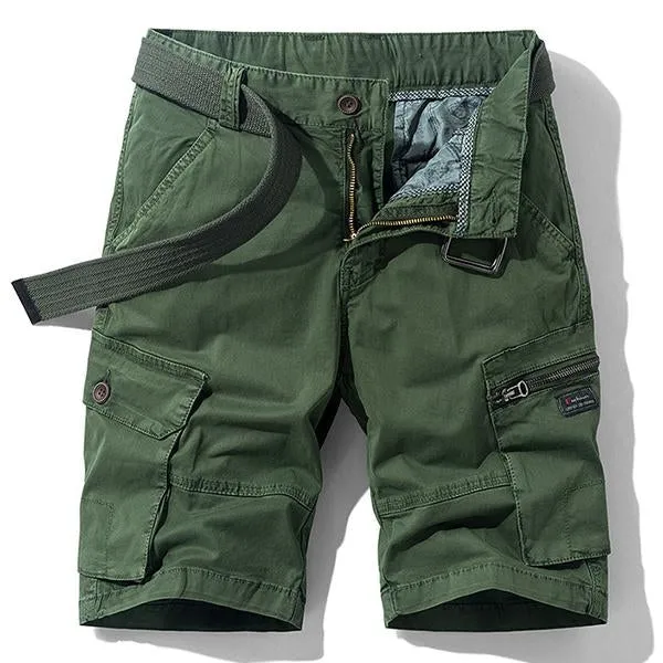 Short Cargo Droit Ample Vintage (Ceinture Exclue)