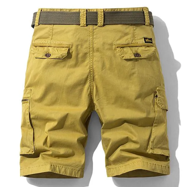 Short Cargo Droit Ample Vintage (Ceinture Exclue)