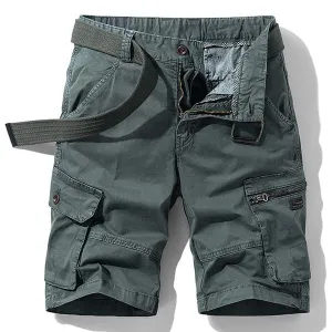 Short Cargo Droit Ample Vintage (Ceinture Exclue)