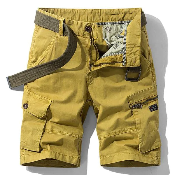 Short Cargo Droit Ample Vintage (Ceinture Exclue)