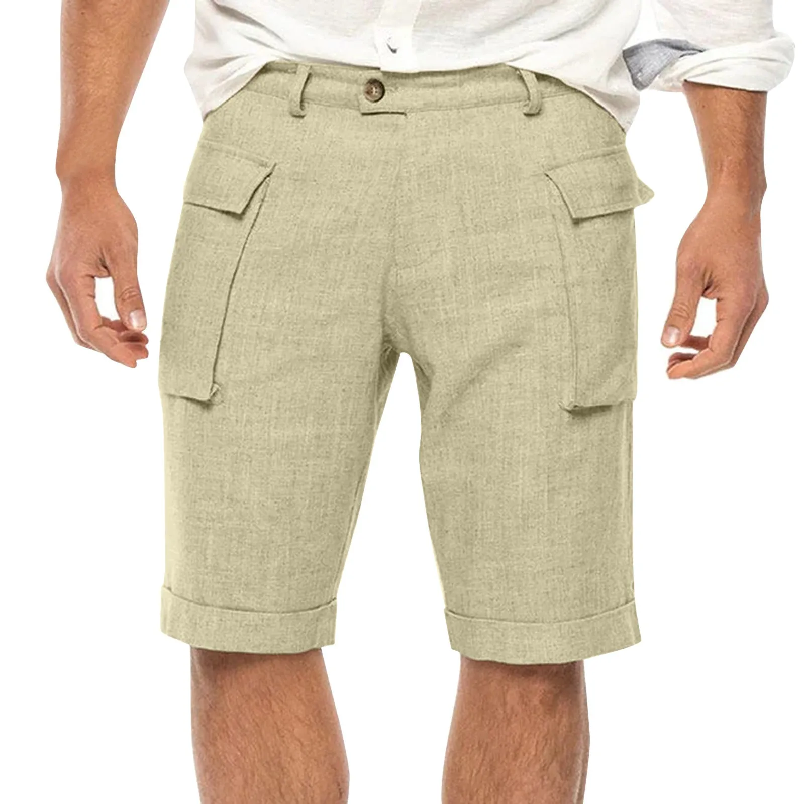 Short de sport de couleur unie pour homme