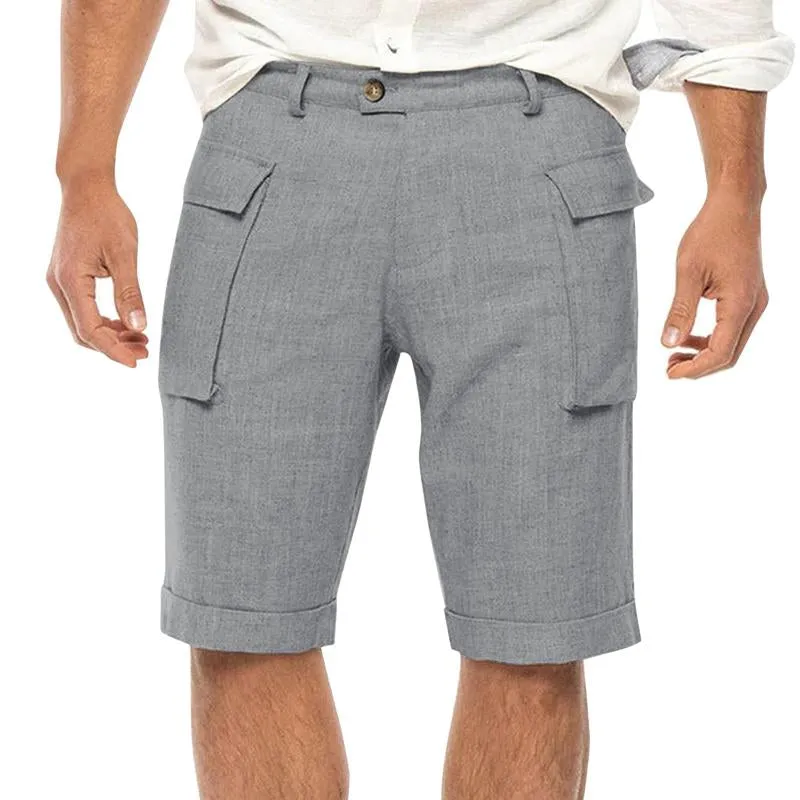 Short de sport de couleur unie pour homme