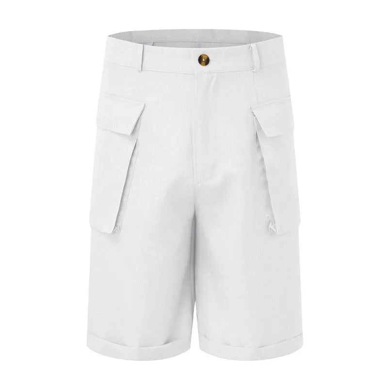 Short de sport de couleur unie pour homme