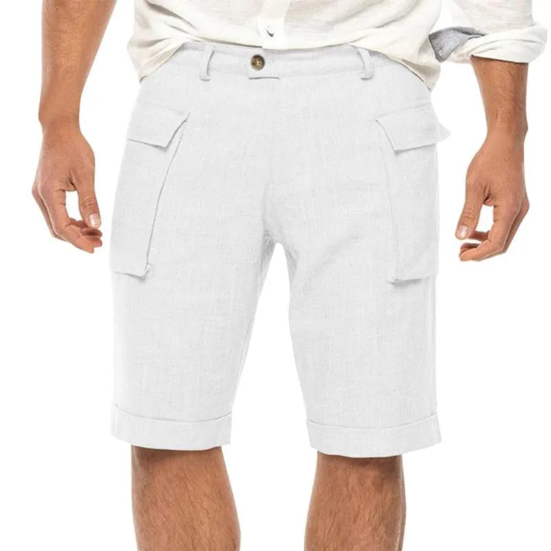 Short de sport de couleur unie pour homme