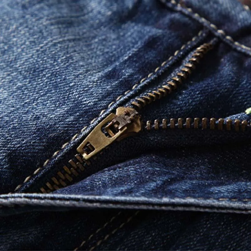 Short en jean droit déchiré d'été vintage