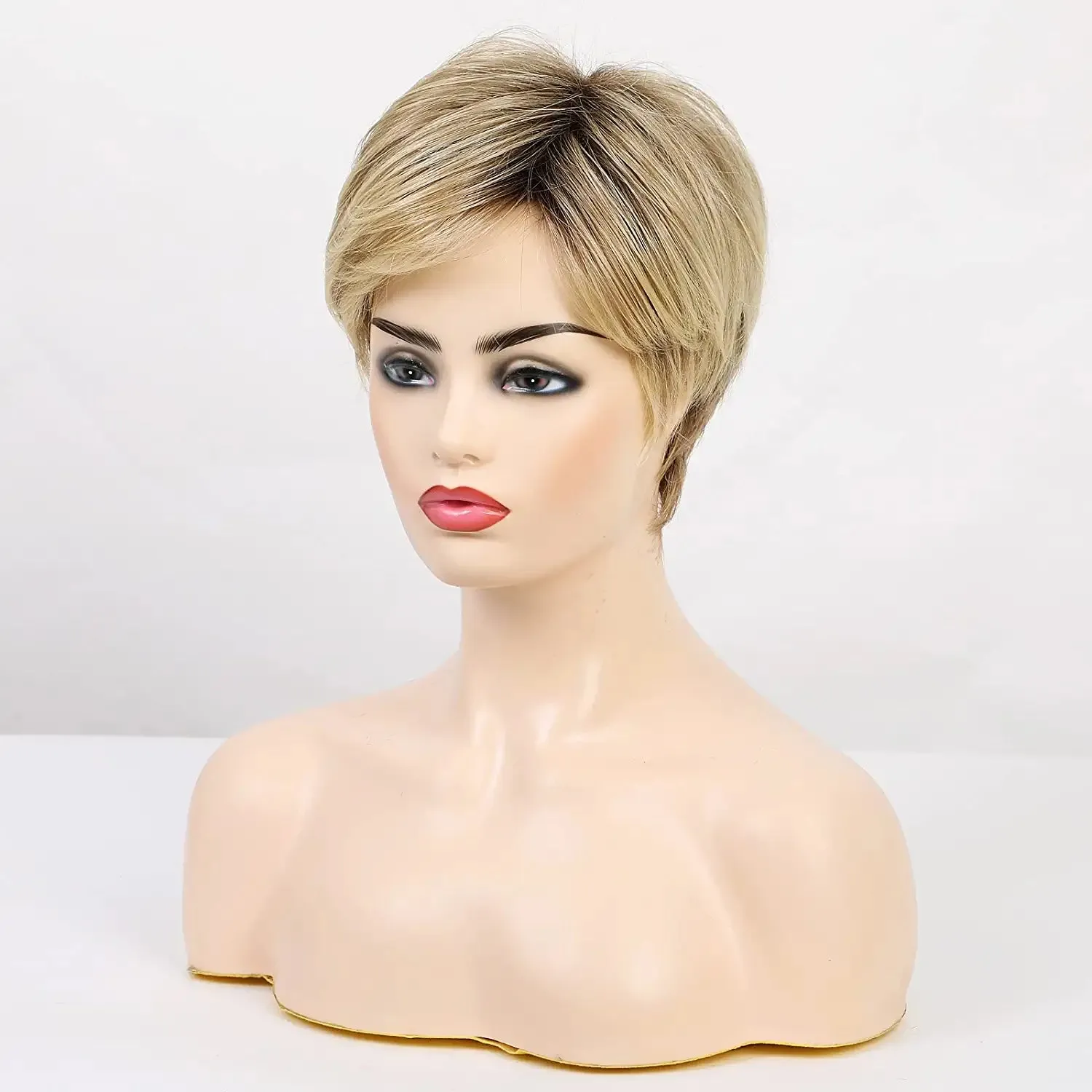 Short Pixie Cut Strawberry Blonde Wig for Women
