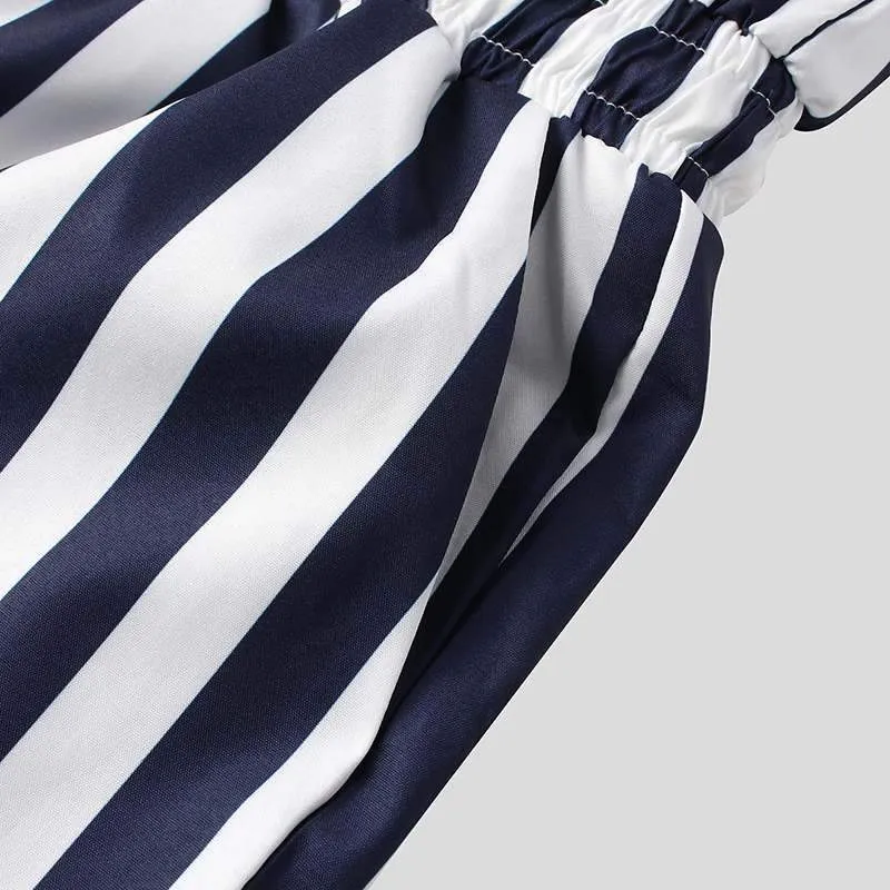 Short à rayures et revers vintage