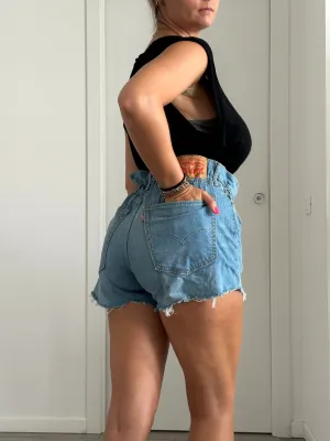 Shorts Levi's Vintage denim sfrangiati a caramella