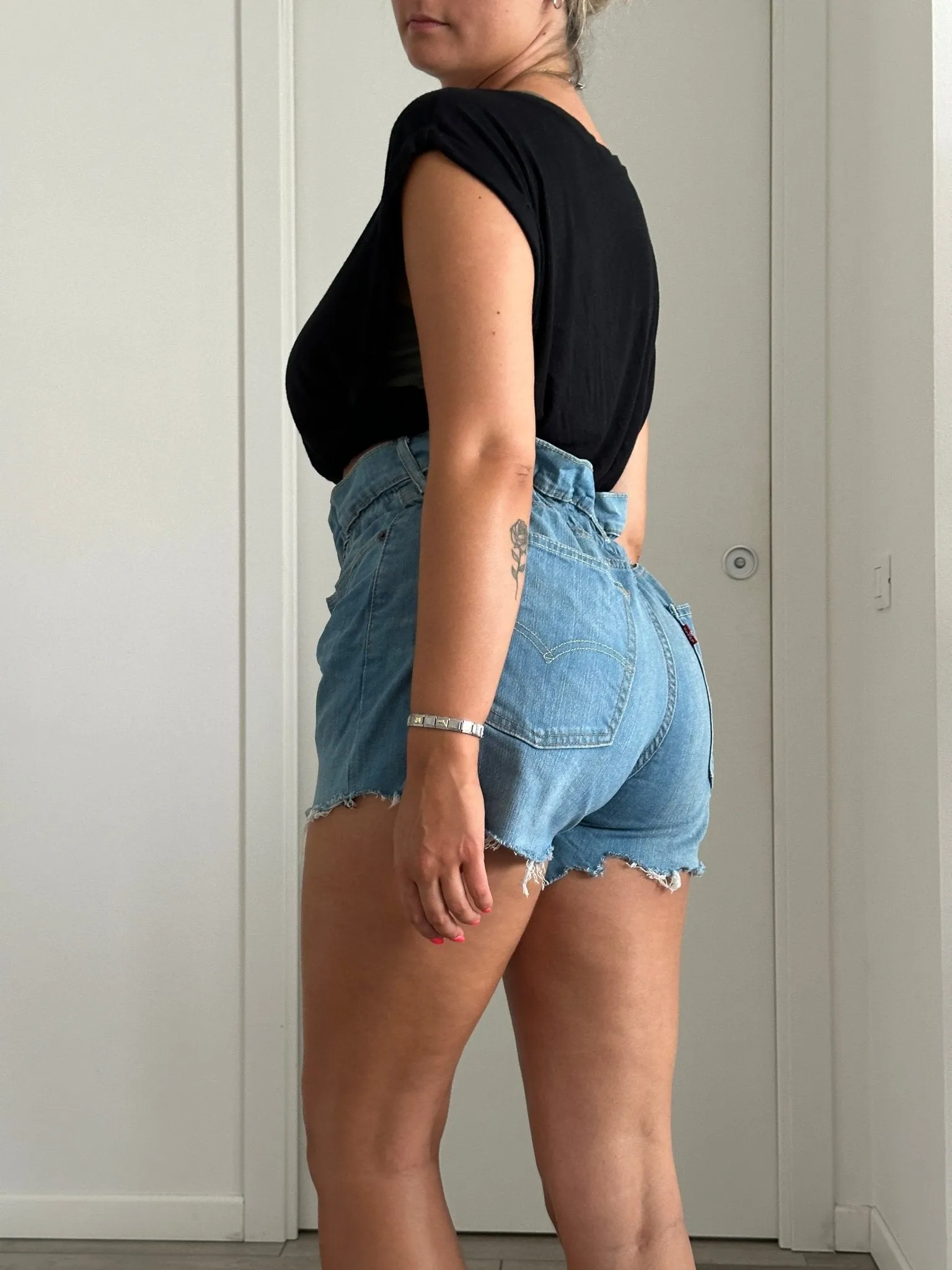 Shorts Levi's Vintage denim sfrangiati a caramella