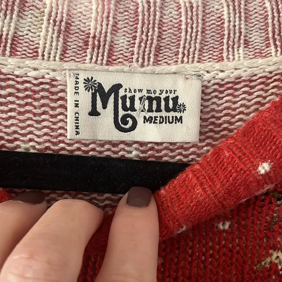 Show Me Your MuMu Dotcha Love Me Knit Sweater Medium