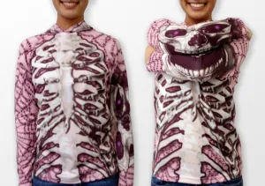 SKELETON in PINK Hoodie Chomp Shirt by MOUTHMAN®