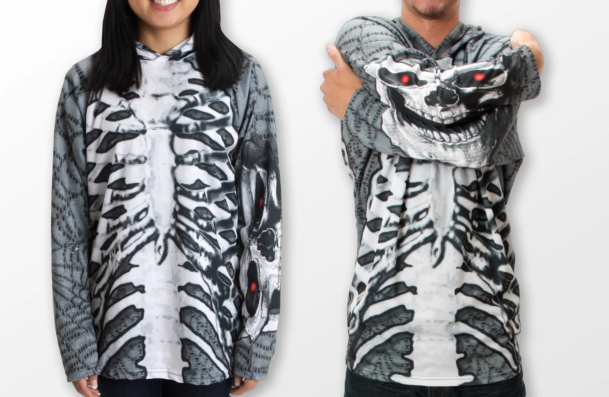 SKELETON in PINK Hoodie Chomp Shirt by MOUTHMAN®