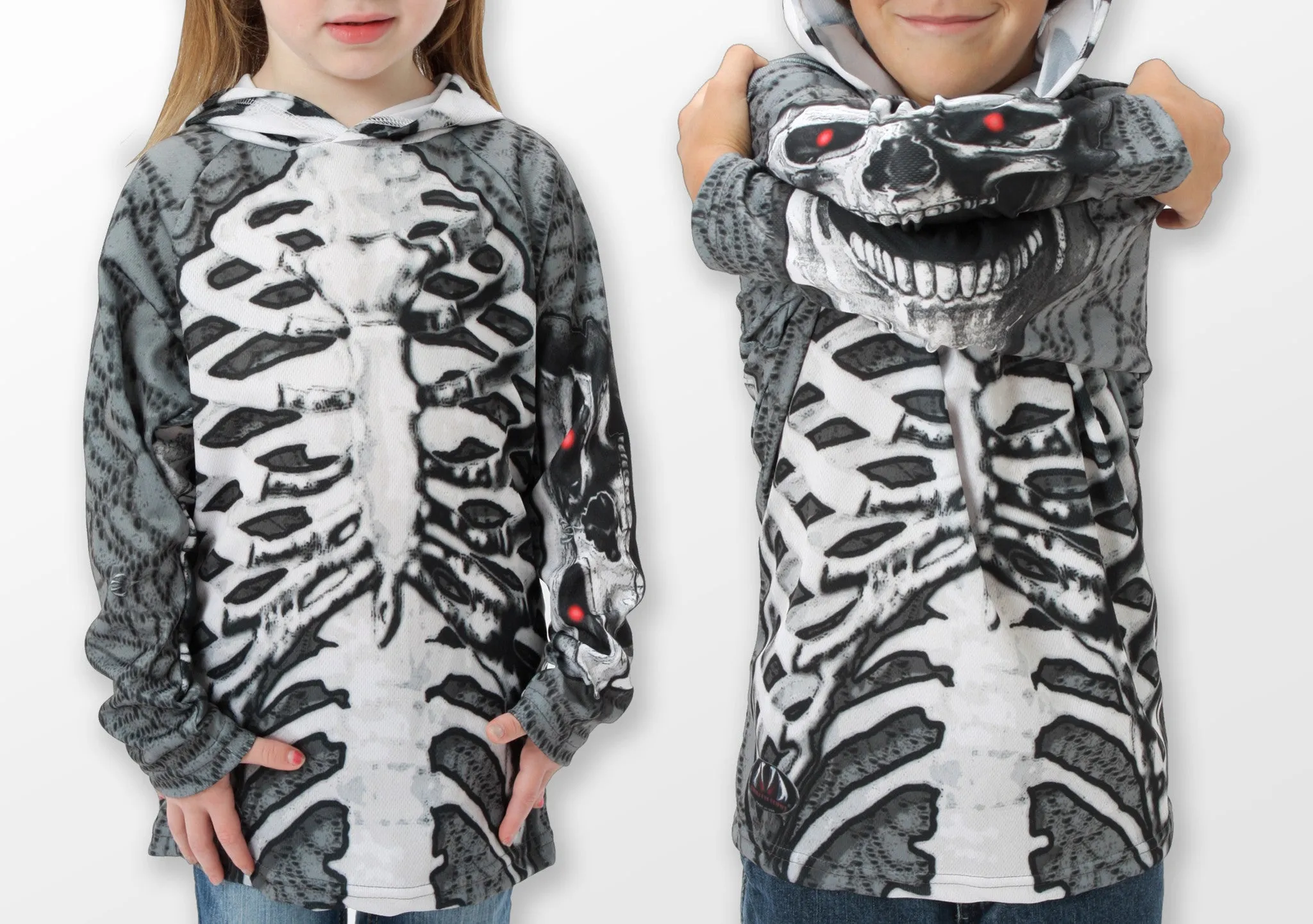 SKELETON in PINK Hoodie Chomp Shirt by MOUTHMAN®