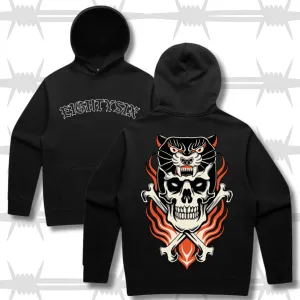 Skull Panther Hood - Black