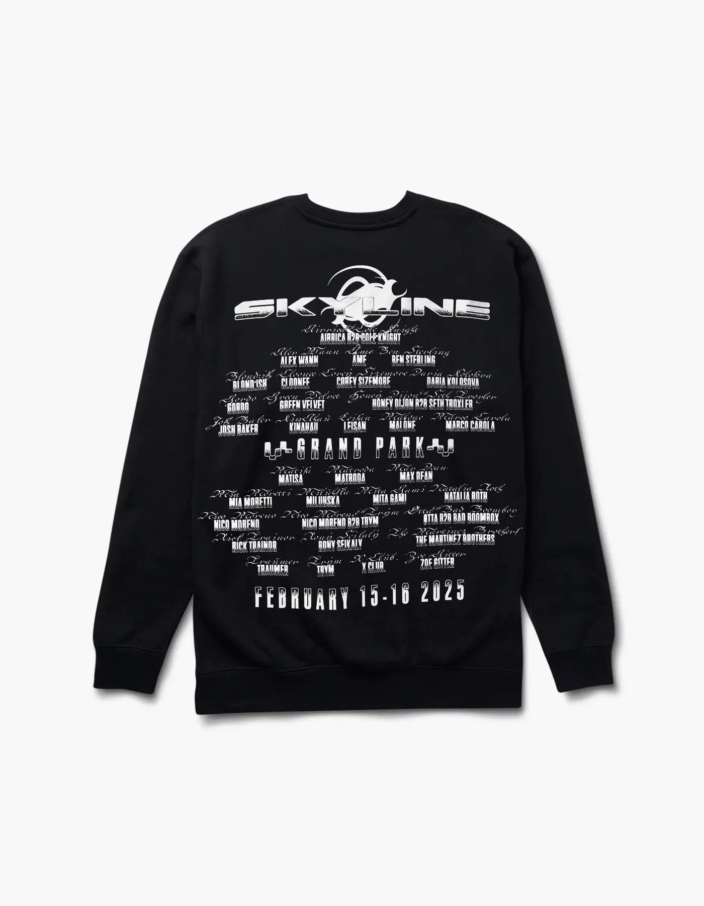 Skyline Script Lineup Crewneck