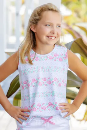 Sleeveless Polly Play Shirt - Gasparilla Garlands