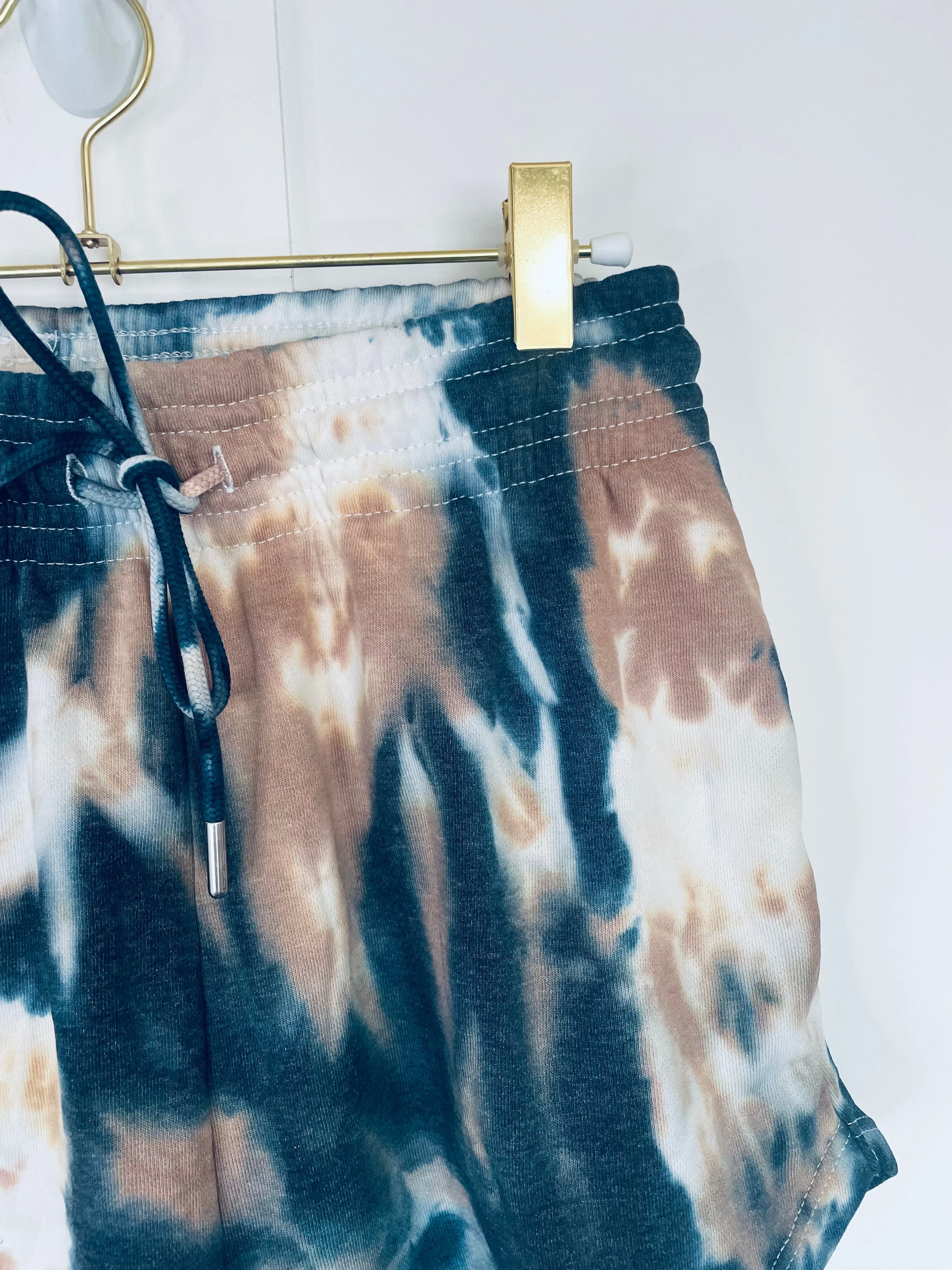 Small Cappuccino Tie Dye Lounge Shorts Small and XL