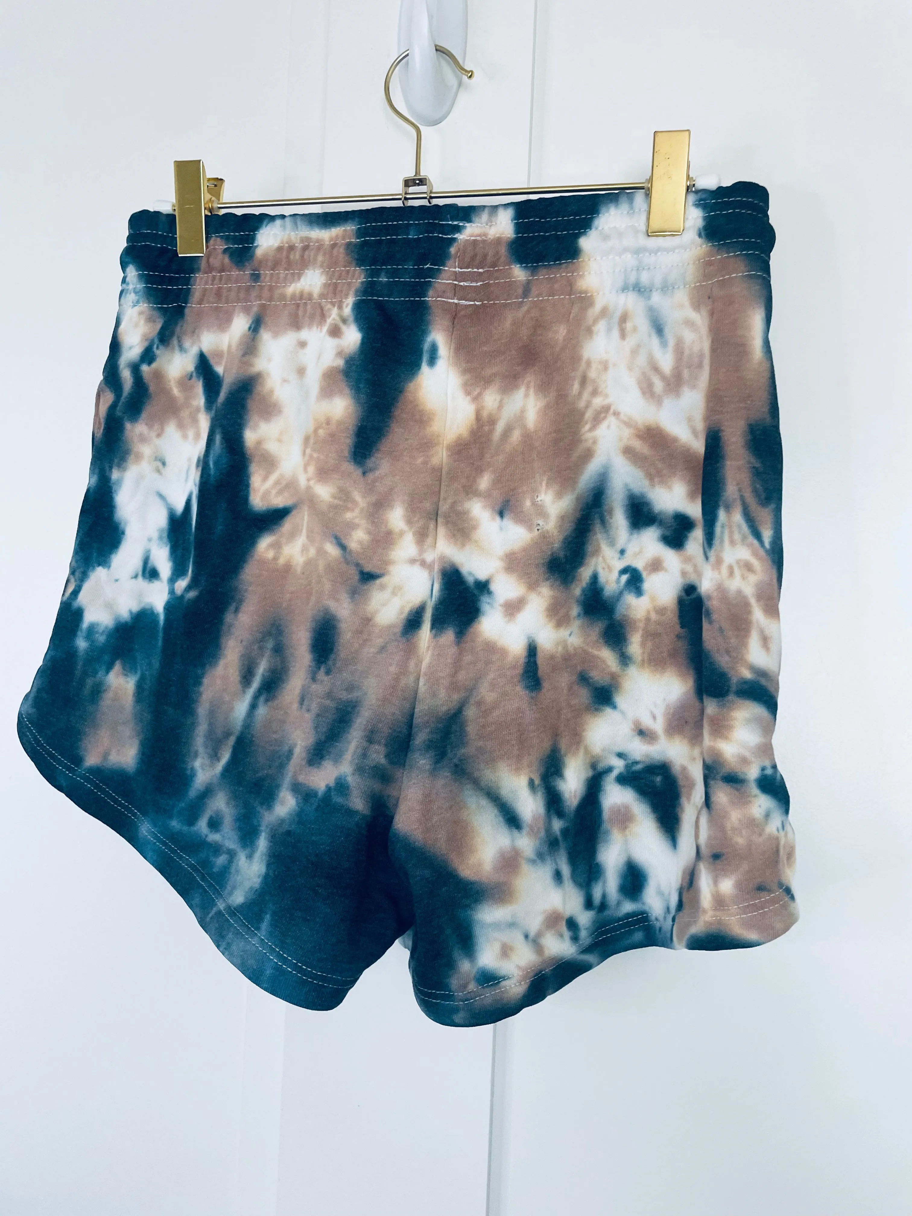 Small Cappuccino Tie Dye Lounge Shorts Small and XL