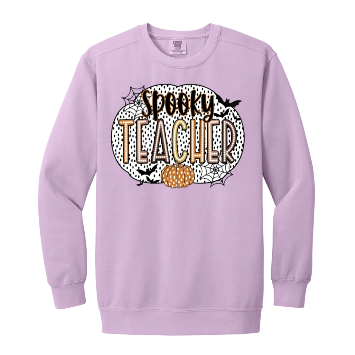Spooky Teacher Comfort Colors Crewneck Sweatshirt – Perfect for Fall Fun in the Classroom!