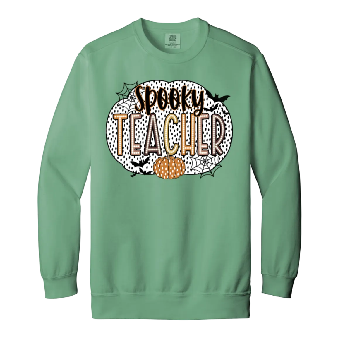 Spooky Teacher Comfort Colors Crewneck Sweatshirt – Perfect for Fall Fun in the Classroom!