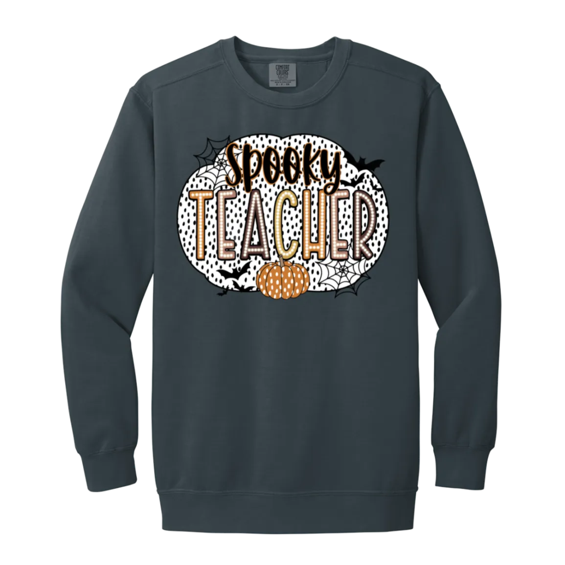 Spooky Teacher Comfort Colors Crewneck Sweatshirt – Perfect for Fall Fun in the Classroom!